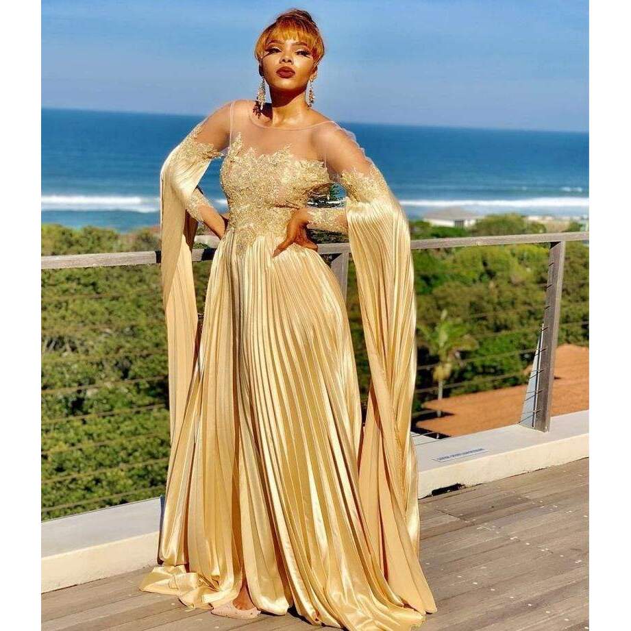 新款2021秋冬外贸女装独立站ebay性感压褶露肩宴会礼服裙长裙