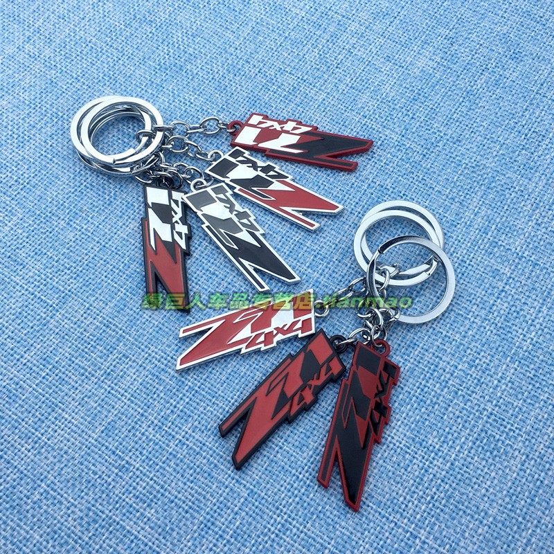 适用雪佛兰Z71车用钥匙扣4X4四驱钥匙链挂饰标 越野SUV钥匙扣男士