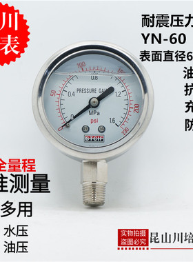 stcif上海天川仪表压力表充油油压表抗震yn-60液压表水压表油浸式