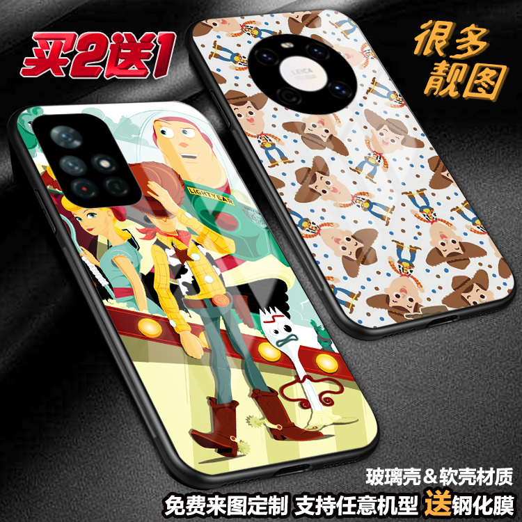 woody胡迪迪士尼卡通手机壳适用红米note12proplus note11 1098k60k50k40k30k20玻璃小米13 12t11黑鲨6至尊98
