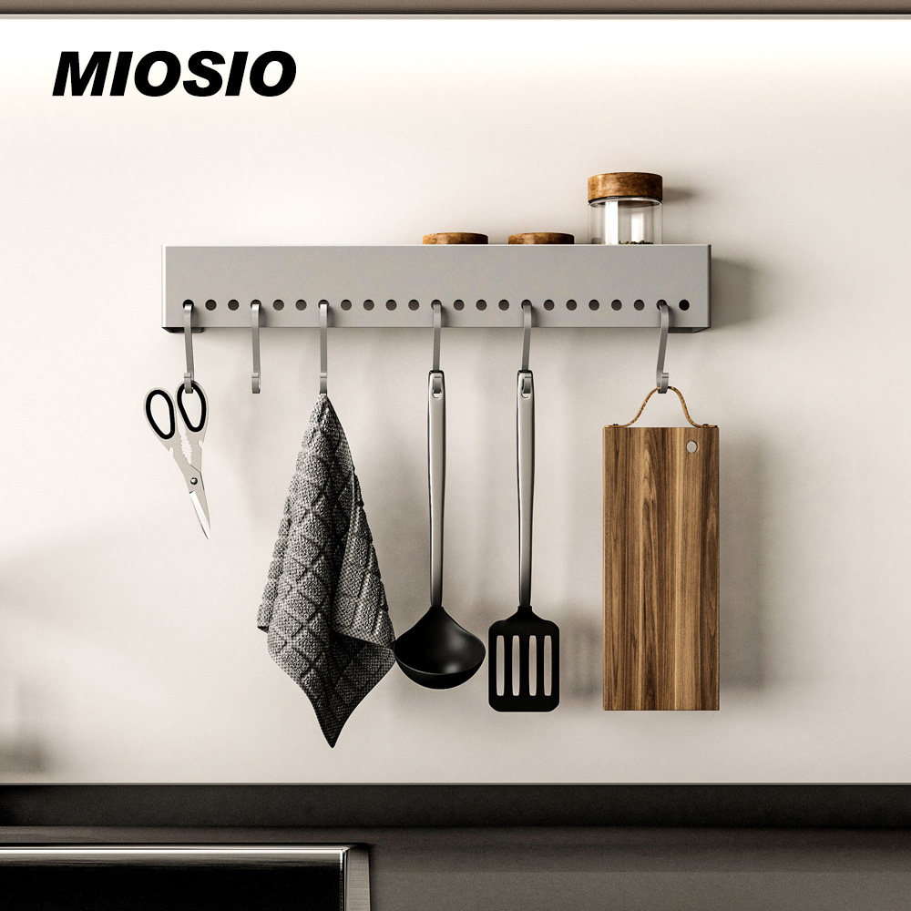 miosio太空铝厨房挂钩置物架