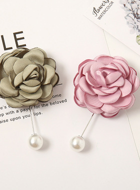 scarf Silk scarf buckle petal Pearl pin 花瓣珍珠别针扣