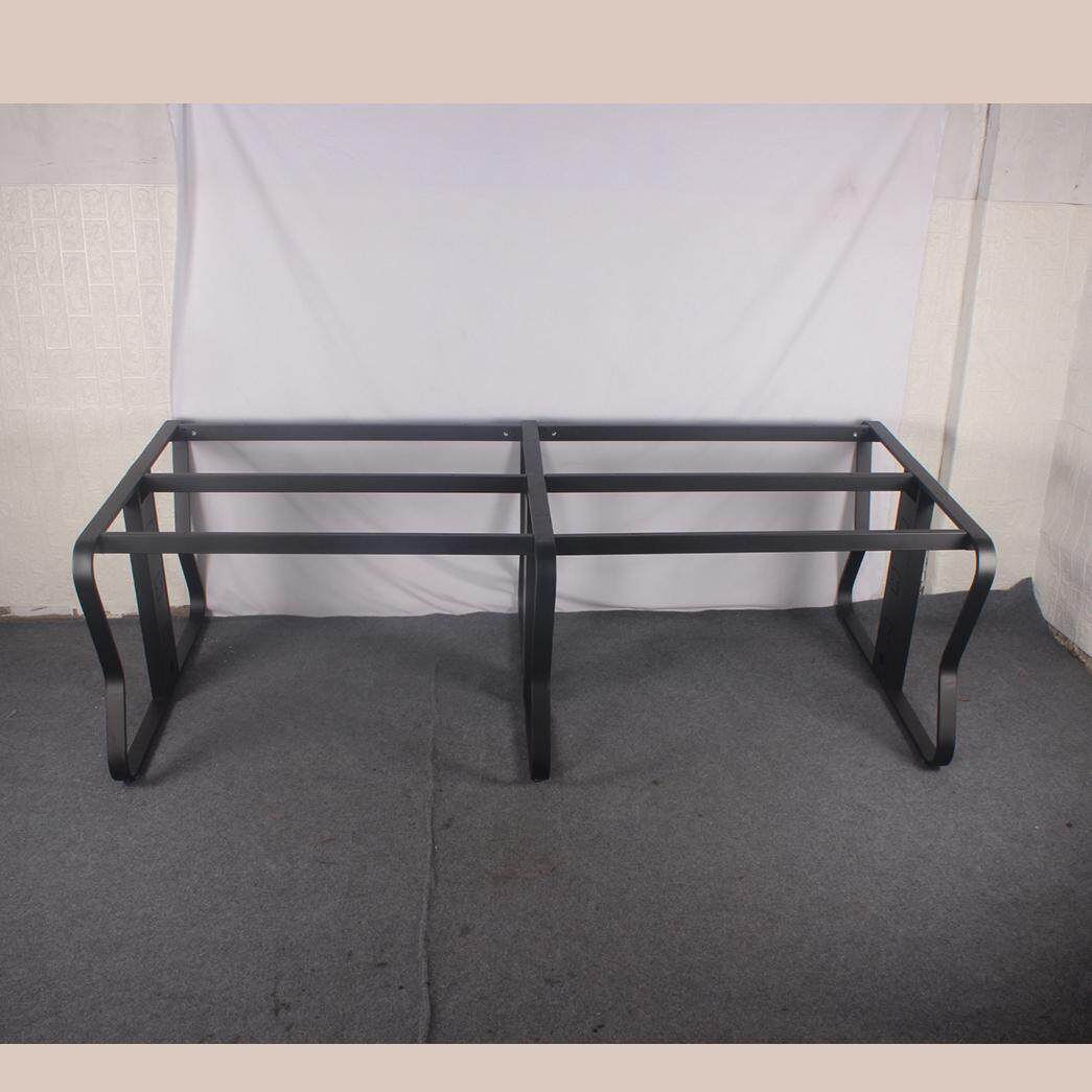 办公桌架脚支架桌子腿铁架会议桌4人位铁艺黑色办公台架桌腿钢架