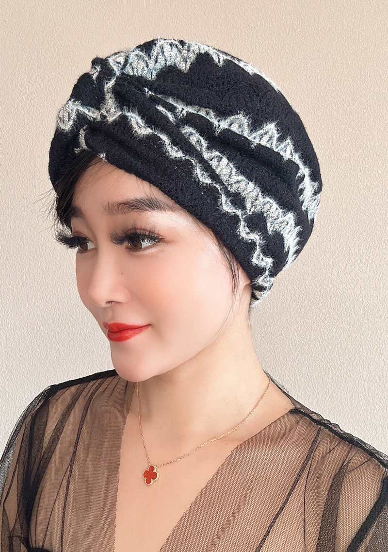 妖梦包头帽赫本风女秋冬针织保暖