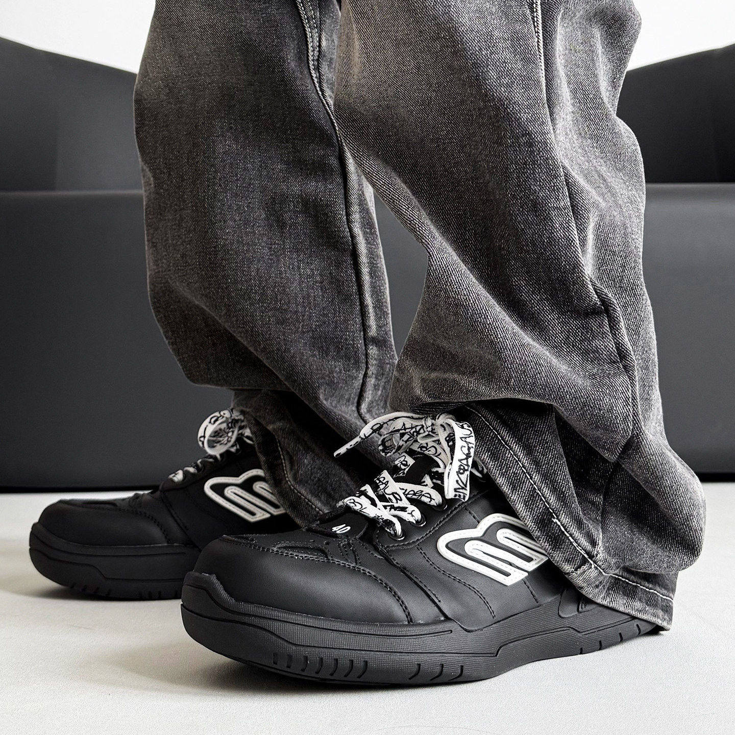 【原单货】巴黎板鞋男鞋2026新款小众复古黑色极简轻便百搭休闲鞋,流行男鞋,休闲板鞋,淘宝优惠券,粉丝福利购,淘宝优惠卷