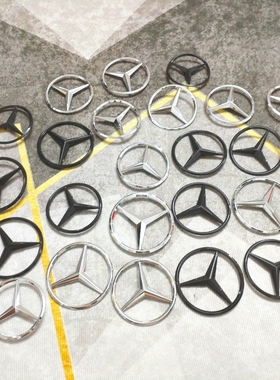 适用奔驰W210W220W140尾盖标E200S320S350维亚诺威霆尾盖标改黑色