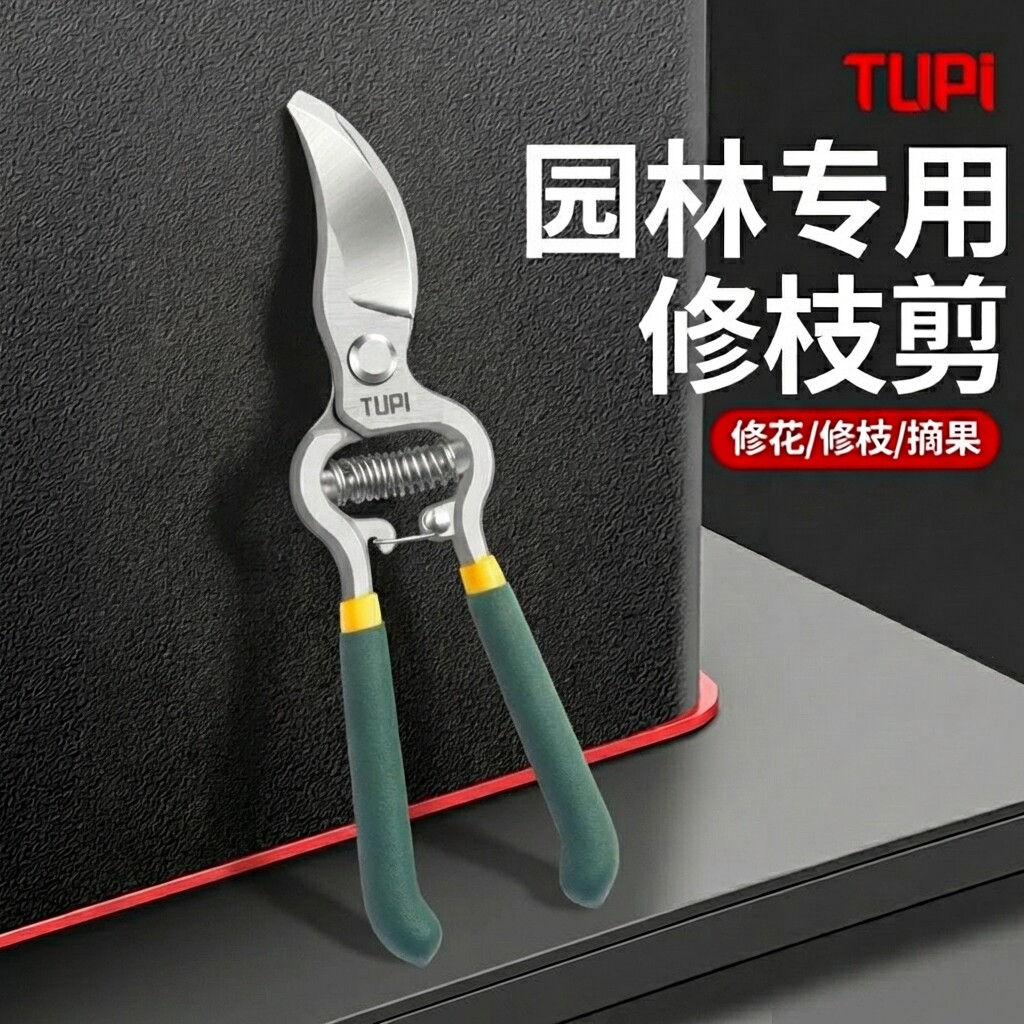 TUPI全钢日本原装进口高碳钢修枝剪园艺花剪花艺剪园艺剪省力剪刀