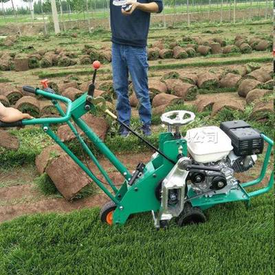 人造草皮移植机耐用 大宽轮起草机不伤草坪 手扶铲草皮机不跳刀