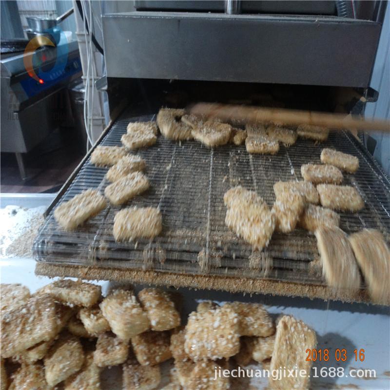 饼干上屑机 小饼干自动挂糖裹燕麦片生产线 全自动上糠机器