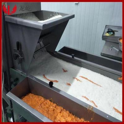 新工艺香酥鸡肉条上糠机 供应全自动裹面包糠机 肉串鸡柳棒上糠机