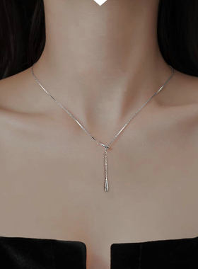 999纯银水滴吊坠项链2025新款
