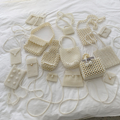 珍珠包包女网红小包斜挎包百搭迷你复古洋气手工编织ins珍珠包