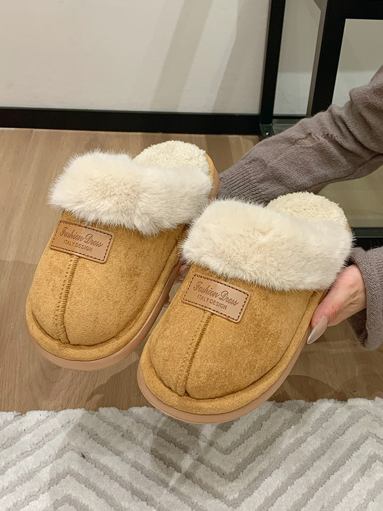 新疆包邮棉质女秋冬拖鞋2025新款包头保暖长毛绒室内厚底雪地靴,居家布艺,居家棉拖/棉鞋,淘宝优惠券,粉丝福利购,淘宝优惠卷
