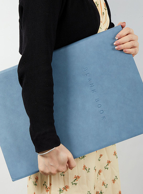 素描本A3巨无霸736页空白笔记本子超厚软皮面加厚画图绘图本美术生专用速写本超大手绘画册本白纸画画本成人