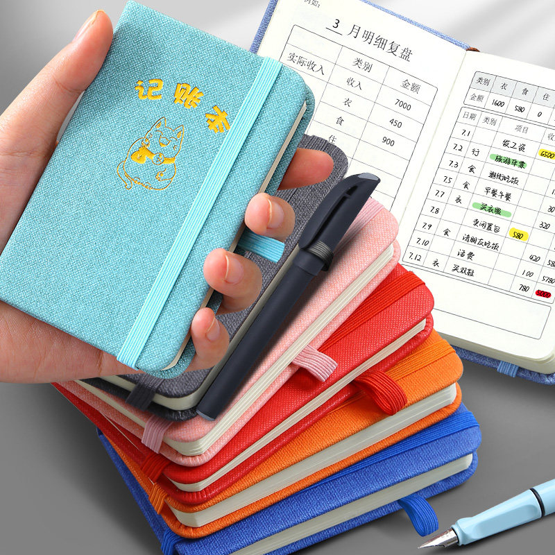 布艺记账本a7小巧便携图片