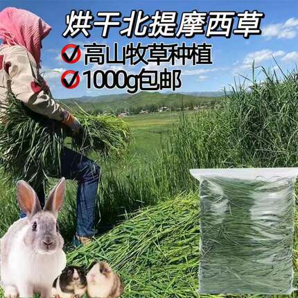 烘干北提摩西草干草段荷兰猪磨牙牧草兔子草龙猫粮食仓鼠饲料提草