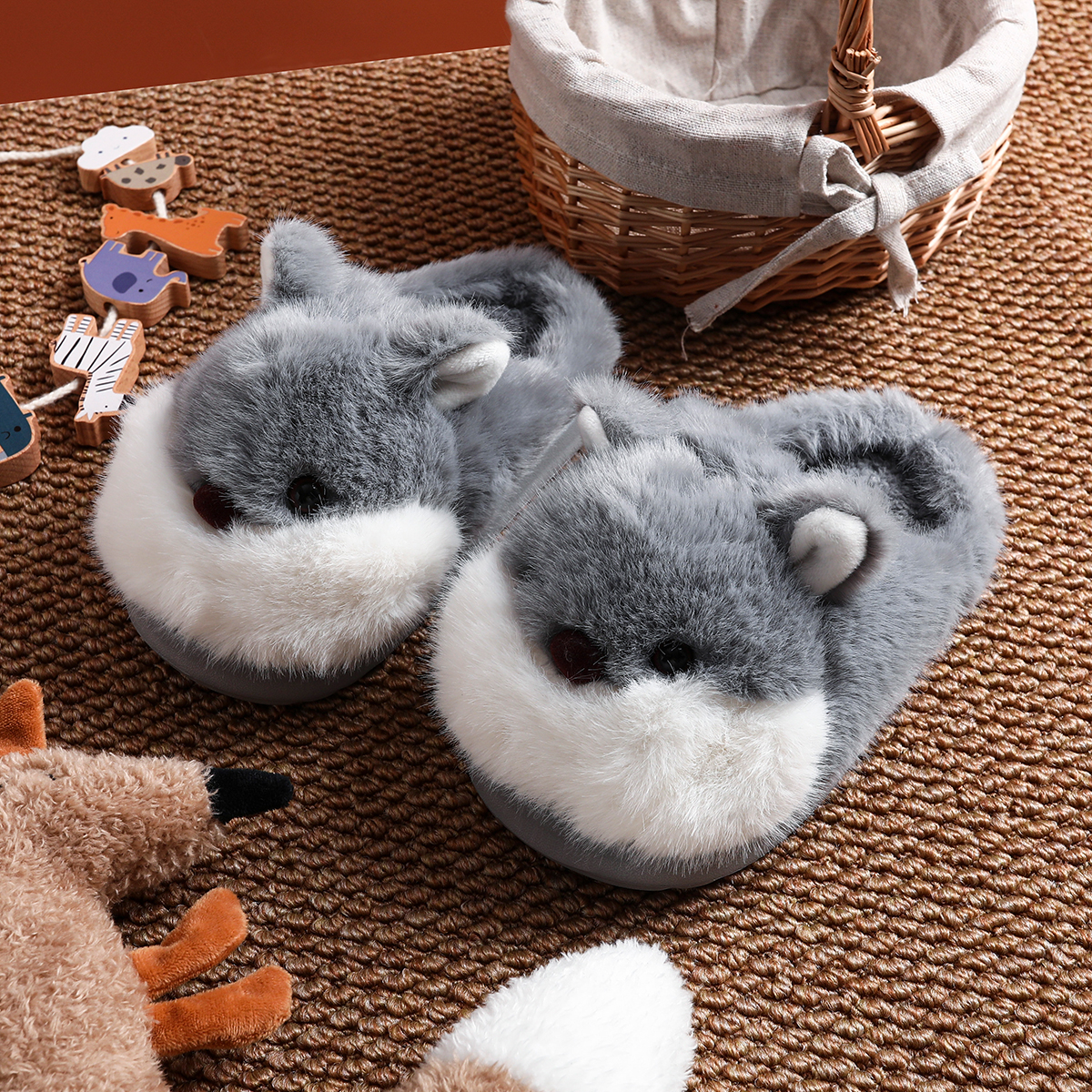 儿童棉拖鞋女童保暖宝宝