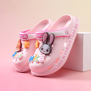 疯狂动物城儿童洞洞鞋女童拖鞋夏季新款女孩凉拖鞋防滑居家沙滩鞋