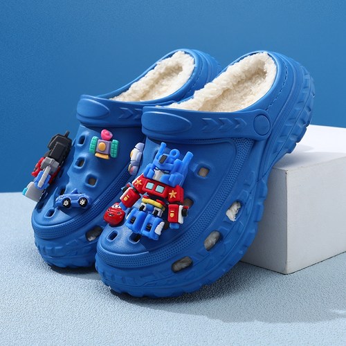 儿童棉拖包跟2023新款冬季居家鞋