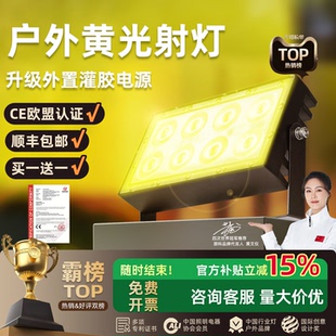 工程款黄光射灯户外防水投光灯外墙舞台无频闪广告牌外墙亮化灯