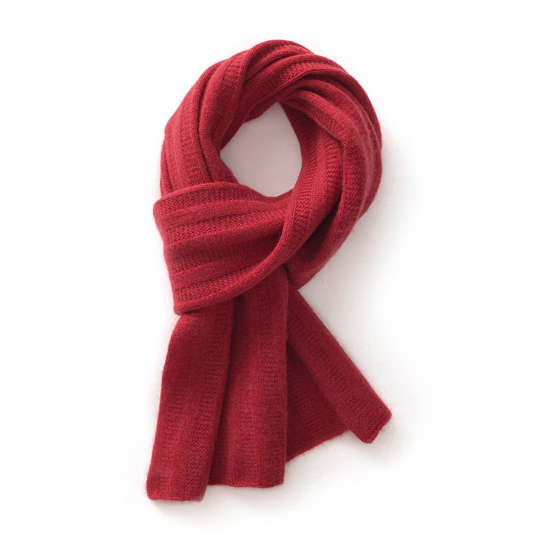 95%山羊绒秋冬新款女士纯色百搭加厚加大针织围巾保暖围脖披肩