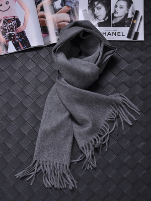 纯羊绒通用欧美风窄版西装围巾