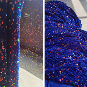 饰舞台背景布服装 蓝色多瑙河闪闪片 设计乱片婚庆装 礼服桌布面料