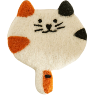 肆月 羊毛毡咖啡茶水杯垫创意可爱家用办公室吸水隔热垫桌面ins风