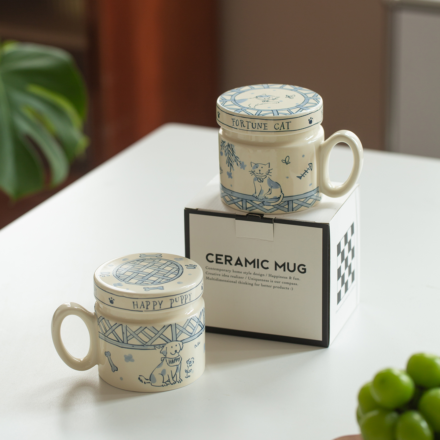 肆月特别好看的拉花咖啡杯马克杯