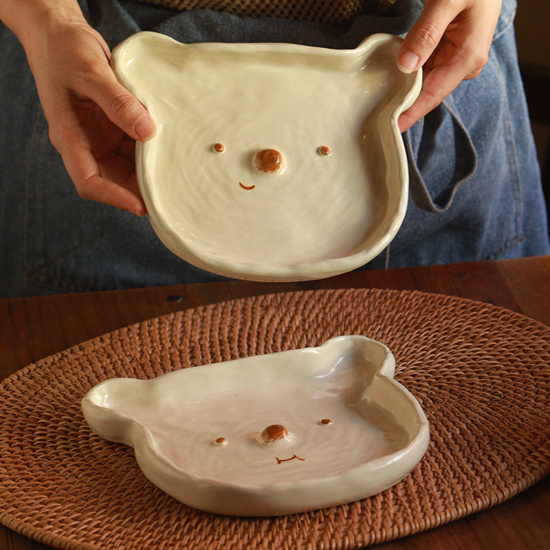 肆月盘子餐盘家用陶瓷可爱菜盘稀奇古怪碟子甜品蛋糕新款漂亮平盘,餐饮具,盘,淘宝优惠券,粉丝福利购,淘宝优惠卷