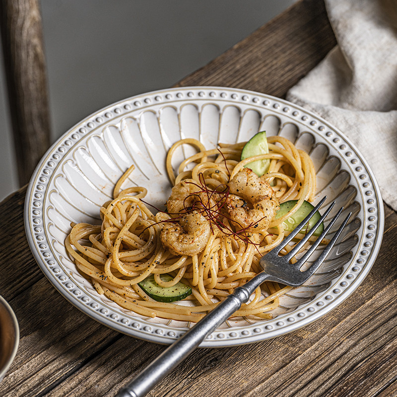 肆月法式盘子牛排盘轻奢陶瓷餐盘家用高级感创意碗意面盘炒菜餐具,餐饮具,盘,淘宝优惠券,粉丝福利购,淘宝优惠卷