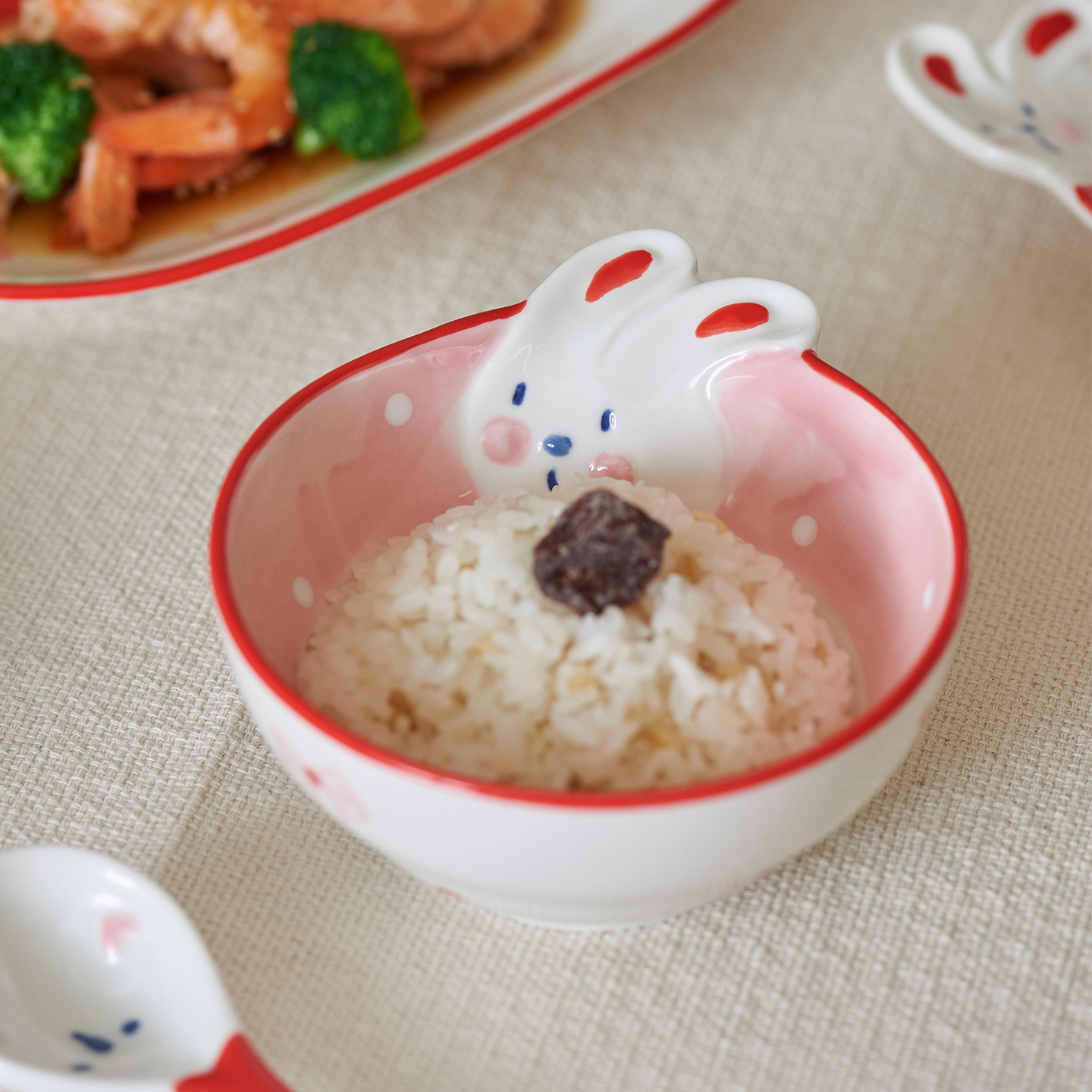 肆月可爱兔子高颜值小碗米饭碗