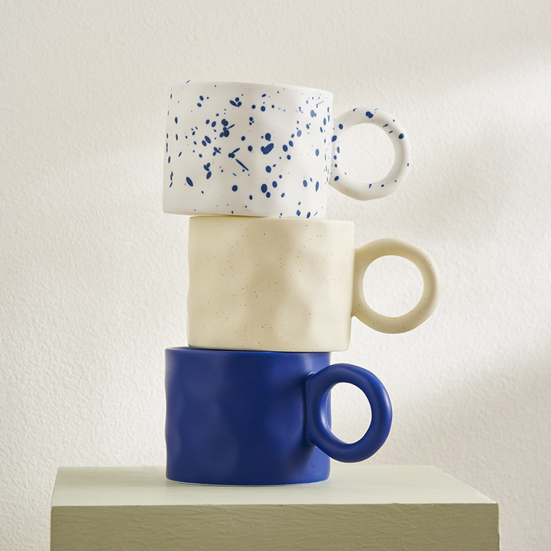 肆月拿铁杯中古杯家用陶瓷咖啡小众设计马克杯日式下午茶杯子精致,餐饮具,咖啡杯,淘宝优惠券,粉丝福利购,淘宝优惠卷