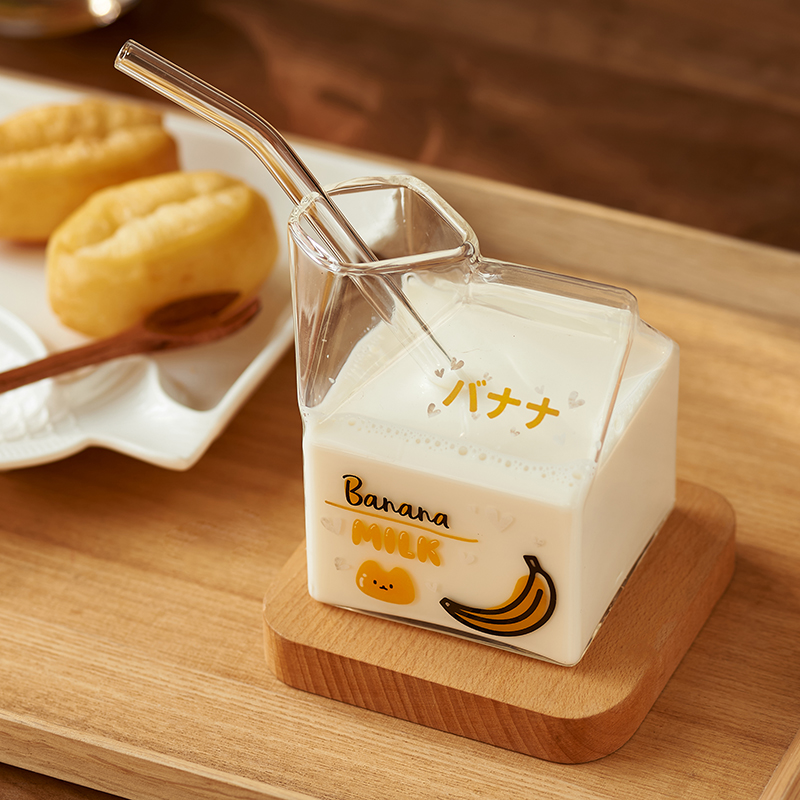 肆月家用牛奶杯可爱牛奶盒