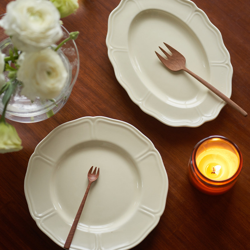 肆月陶瓷盘子高级感轻奢早餐盘仪式感餐具蛋糕甜品盘子中古风餐具,餐饮具,盘,淘宝优惠券,粉丝福利购,淘宝优惠卷