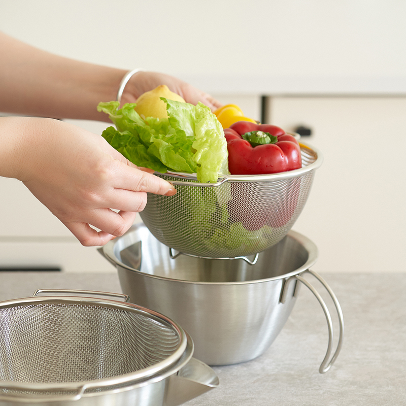 肆月淘米神器不锈钢沥水篮