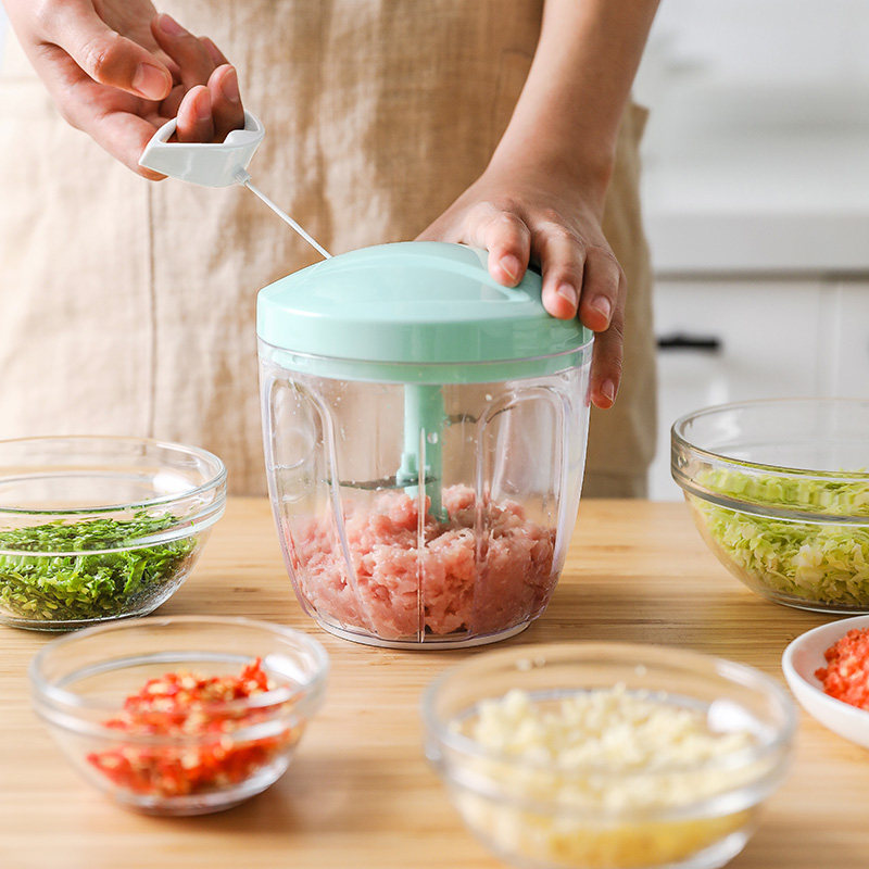 捣蒜泥厨房神器手动搅碎机手拉剁碎辣椒姜蒜蒜蓉剥蒜器家用绞肉机