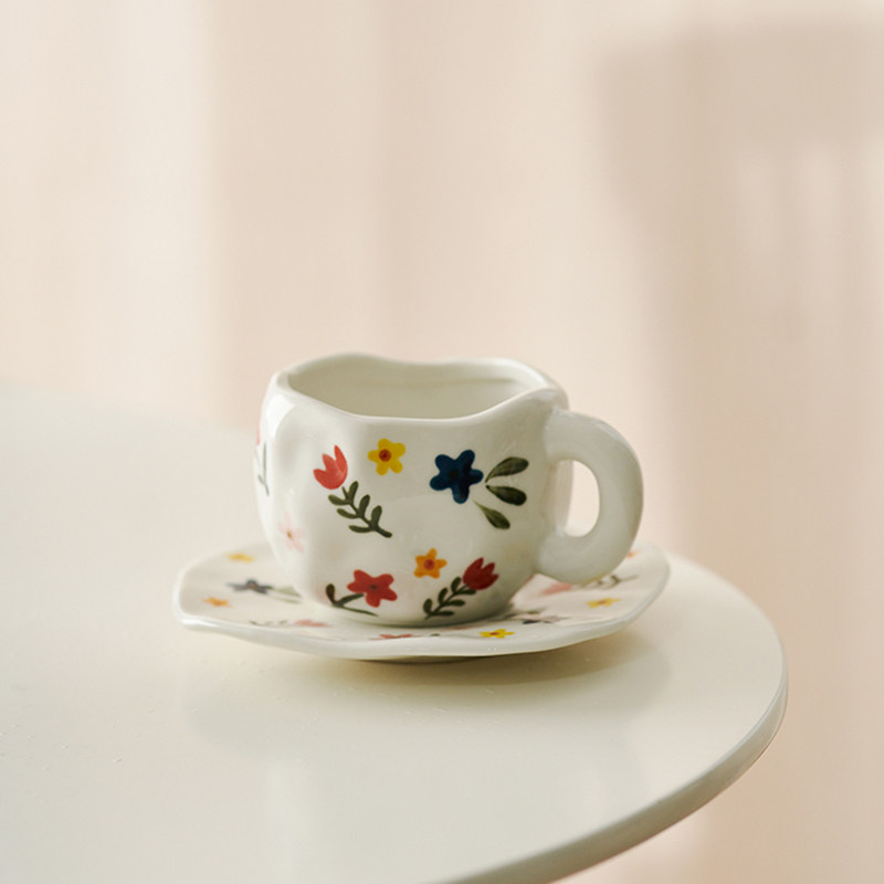 肆月创意马克杯陶瓷杯子茶杯咖啡杯可爱少女水杯小众设计夏季女生