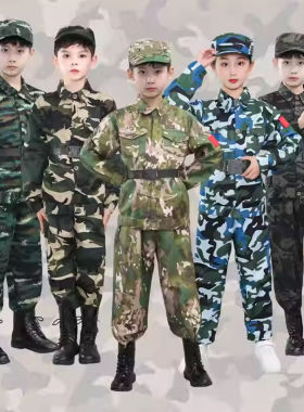 高档儿童迷彩训练服黑鹰