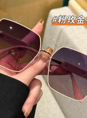 韩国黑色大框太阳眼镜新款女款2025适合方圆太阳眼镜防晒抗UV显脸