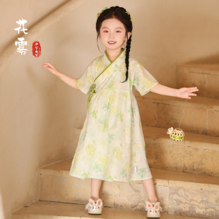 今兮古兮大明少女汉服女童裙2026年新款洋装夏季儿童蓬蓬裙古