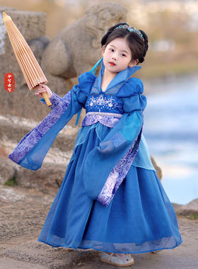 高档今兮古兮汉服女童龙