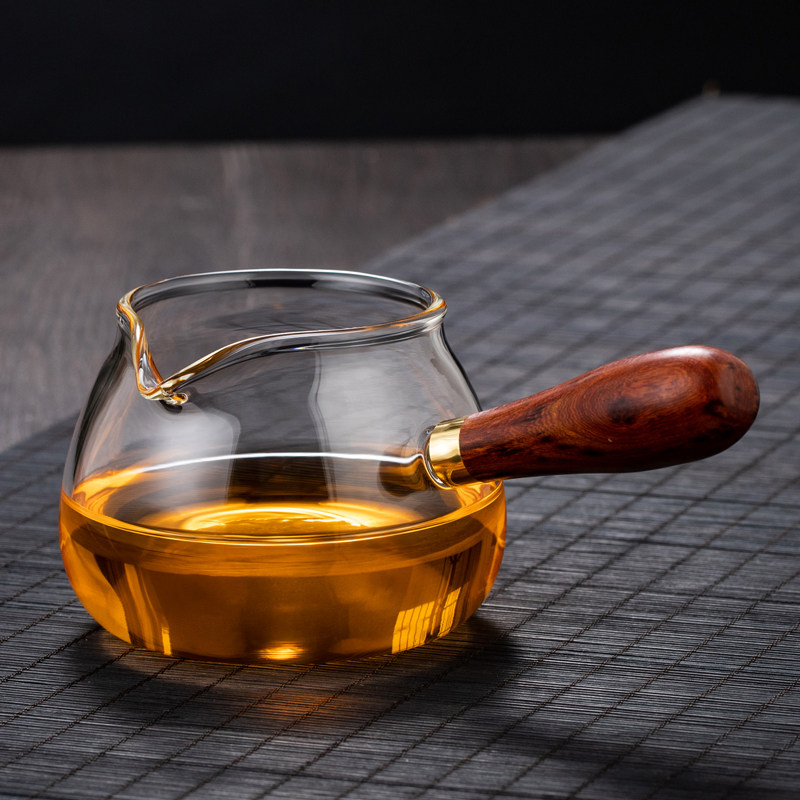 侧把公道杯茶漏一体套装加厚耐热玻璃大号公杯茶海分茶器功夫茶具,餐饮具,公道杯,淘宝优惠券,粉丝福利购,淘宝优惠卷