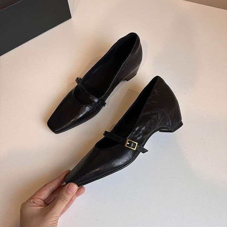黑色简约内增高玛丽珍鞋女单鞋
