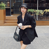 现货斜搭门襟黑色西装091A-2323-P125K178，女装西装，浙宝091A