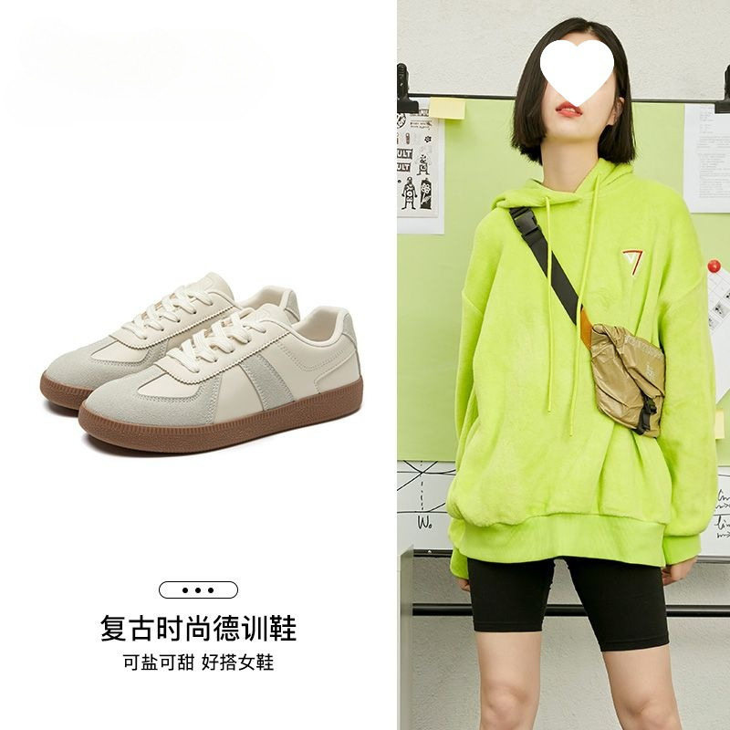 新品女鞋2025春季时尚女生复古低跟休闲板鞋平底轻便鞋子女男