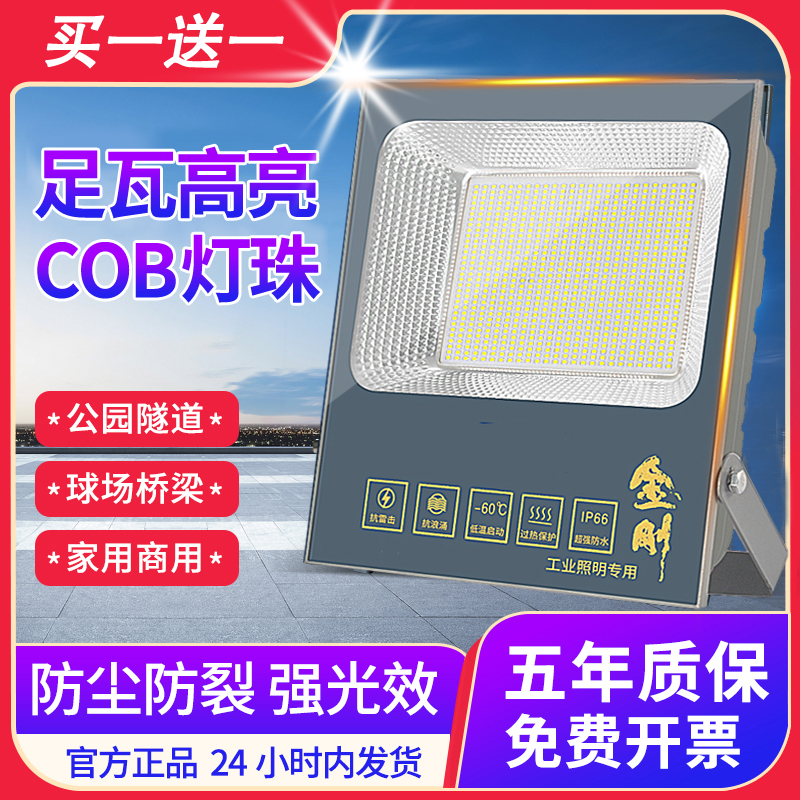 led投光灯射灯室外庭院强光超亮工地工厂房车间探照灯户外照明灯 家装灯饰光源 室外LED灯带 原图主图