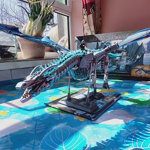 冰霜巨龙模型高难度飞龙积木拼装玩具儿童智力男孩子生日礼物恐龙