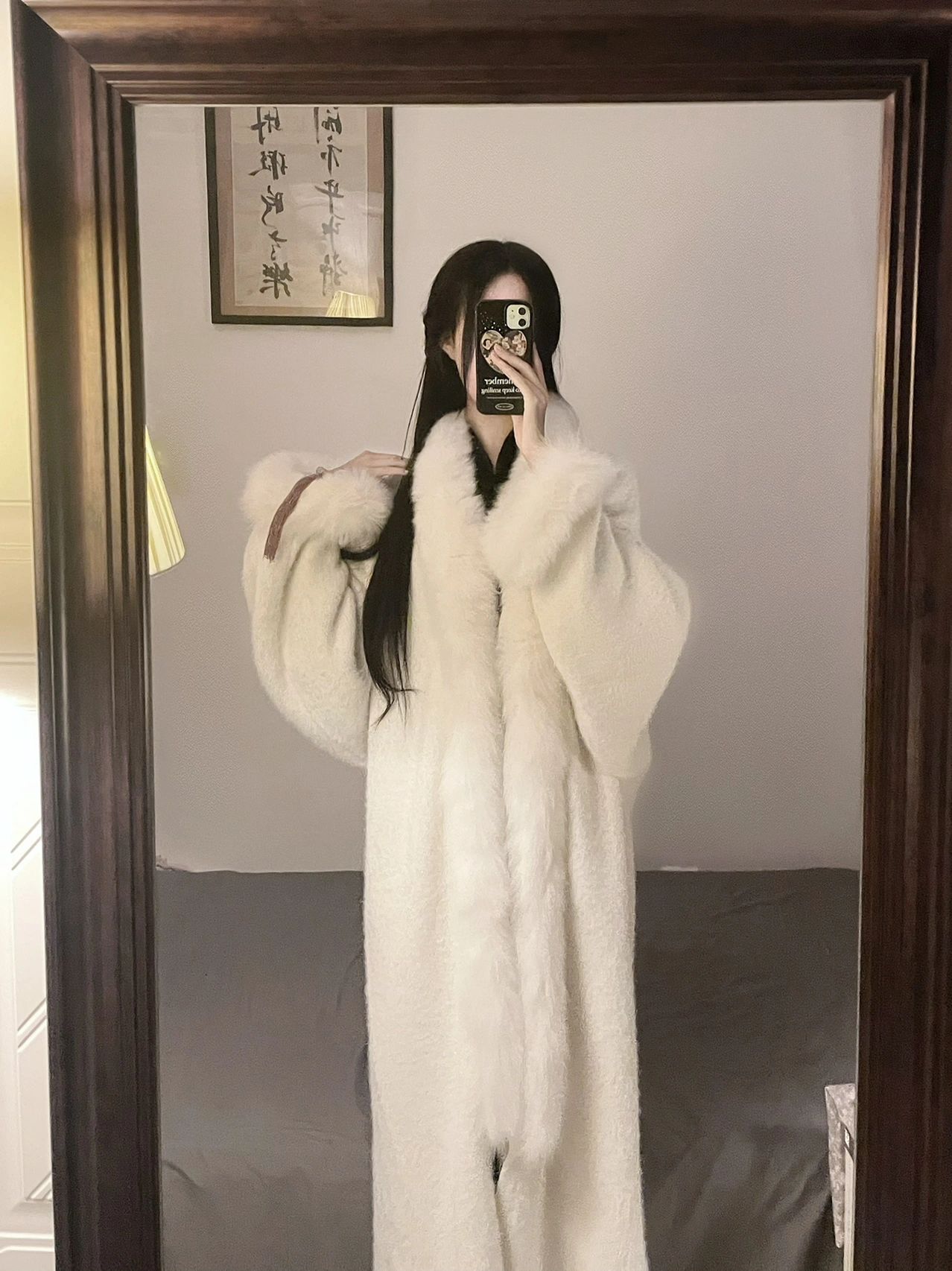 冬季新款加厚保暖毛领开衫外套女