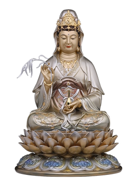 骏澜斋观音像全堂佛像供奉家用南海观世音菩萨铜雕像神像摆件大全